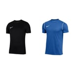 NIKE Mens Dri-fit Park 7 Jby T-Shirt, Black/White, L EU & Men's M Nk Dry Park20 Top T Shirt, Royal Blue/White, L UK