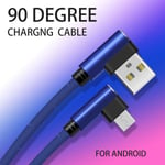 Cable Fast Charge 90 degres Micro USB pour AMAZON Fire HD 8 Smartphone Android Connecteur Recharge Chargeur Universel - BLEU