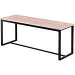 Banc avec structure métallique - 120 x 35 cm - Banc de salle à manger avec placage bois moderne - banc d'appoint banc en bois banc de maquillage banc