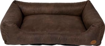 JACK AND VANILLA - Sofa pour Chien JV Classy - Panier de Couchage Durable et Tout Confort pour Chiens - Simili Cuir, Couleur Bark, L, 100 x 70 x 27 cm