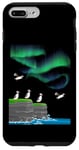 Coque pour iPhone 7 Plus/8 Plus Aurora Borealis lover Atlantique macareux mer falaise lumières polaires