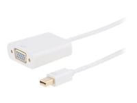 Prokord Displayport Kabel 1m. Mini Displayport Vga (d-sub) Hvid