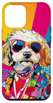 Coque pour iPhone 12 mini Cavachon Dog Fashion, joli pop art coloré