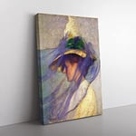 Big Box Art Edmund C. Tarbell The Blue Veil Canvas Wall Art Print Ready to Hang Picture, 76 x 50 cm (30 x 20 Inch), Multi-Coloured