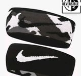 Nike Youth Cold Weather Headband: REVERSIBLE Black Camo Knit NWT Logo Ski Winter