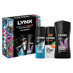 LYNX Trifecta Deodorant Gift Set Body Wash, Body Spray & Antiperspirant perfect gifts for him 3 piece