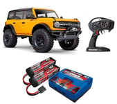 Traxxas 92076-4 TRX-4 2021 Ford Bronco 1/10 Robot Tqi + TRX 3S Jeu Orange