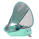 Anneau de Natation Gonflable pour Bébé de 0-3 ans avec Protection Solaire et Coupe-Soleil Vert Circulaire pour Bébé en Plein Air Type de Maillot de Bain