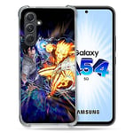 Cokitec Coque Renforcée en Verre Trempé pour Samsung Galaxy A54 5G Manga Naruto VS