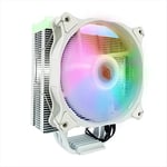 Noua Numb Blanc Dissipateur CPU 4 tubes de chaleur à contact direct, TDP 120 W, Ventilateur PWM ARGB de 120 mm, convient pour CPU LGA 1200 1155 1151 1150 1366 AM5 AM4 AM3 AM2 AM3+ AM2+