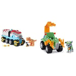 PAW Patrol Dino Rescue Dino Patroller Motorised Team Vehicle with Exclusive Chase and T-Rex Figures & , Dino Rescue Rocky’s Deluxe Rev Up Vehicle with Mystery Dinosaur Figure
