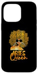 Coque pour iPhone 14 Pro Max Afro Hair Art Aries Queen Février Anniversaire