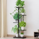 Zstar Support de fleurs à 5 étages de 108 cm de haut - En métal - Pour l'intérieur et l'extérieur - Support de pot de fleurs à plusieurs étages - Étagère d'angle debout pour salon, jardin, balcon,