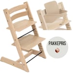 PAKKE, Stokke Tripp Trapp® chair Oak Natural + Baby set²