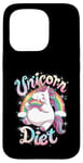 Coque pour iPhone 15 Pro Unicorn Diet Magical Rainbow Unicorn Princess