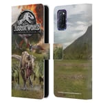 OFFICIAL JURASSIC WORLD FALLEN KINGDOM KEY ART LEATHER BOOK CASE FOR OPPO PHONES