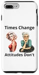 Coque pour iPhone 7 Plus/8 Plus Pin-up Girl Young And Older Times Change Attitudes Don't