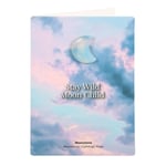 Moon Child Crystal Blank Greetings Card Moonstone Crescent Moon Shaped Stone