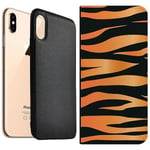 Apple Iphone Xs Max Magnetic Wallet Case Tiger Mönster