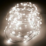 Zarivy Guirlande micro LED clignotante de 14 m avec 180 LED de lumière chaude. Parfaite pour décorer vos espaces avec une touche magique et accueillante, créant une atmosphère unique et festive.