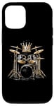 Coque pour iPhone 12/12 Pro Drums King Musician Band Batteur Musique Design Holiday Tees