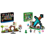 LEGO Ideas Sonic the Hedgehog – Green Hill Zone 21331 Building Kit; Nostalgia Gift for Yourself & 21244 Minecraft The Sword Outpost Building Toy with Creeper, Soldier, Pig and Skeleton Figures