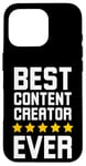 Coque pour iPhone 16 Pro Best Content Creator Ever Funny influencers blague 5 étoiles