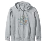 Rugrats Run From Reptar Tommy Chuckie Artline Chest Logo Zip Hoodie