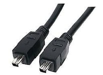 Cable avec fiche firewire 4 contacts males et fiche firewire 4 contacts male cab