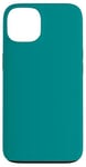 Coque pour iPhone 13 Couleur bleu sarcelle simple