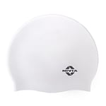 NIVIA Pro Silicone Swimming Cap (White) | 4126WH, Bonnet DE Bain en Silicone NIVIA Pro (Blanc) | 4126WH,