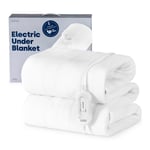 King Size Electric Heated Underblanket - Energy Efficient, Machine Washable Fleece Throw, 165x137CM