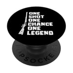 One Shot One Chance One Legend Muzzleloader PopSockets Adhesive PopGrip