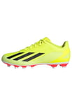 adidas Mixte X Crazyfast.4 Chaussures de Football, Team Solar Yellow 2/Core Black/FTWR White, 38 2/3 EU