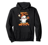 Funny Halloween Ghost Bruh I Mean Boo Skull Pumpkin Candy Pullover Hoodie