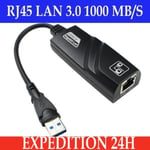 USB 3.0 to Ethernet RJ45 LAN Network Adapter 100/1000 Gigabit Carte réseau PC