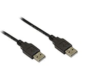 Good Connections Connection Cable USB 2.0 Male A to Male A, Foil and Braid Shielding, Copper Wire black 1.8 m