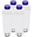 Lot de 4 Filtres à Eau de Rechange pour Machine à Café Delonghi Avec Adoucisseur à Charbon Actif pour De'Longhi ECAM, ETAM, EC, BC Series