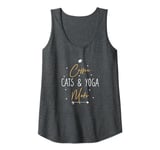 Womens Coffee Cats and Yoga Mats Tank Top