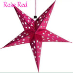 Christmas Hanging Pentagram Star Lamp Shade Xmas Ornament Rose Red
