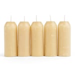 UCO 12-Hour Natural Beeswax, Long-Burning Emergency Candles for Candle Lantern, 5 Pack