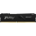 Kingston FURY Beast - DDR4 - kit - 16 Go: 2 x 8 Go - DIMM 288 broches - 2666 MHz / PC4-21300 - CL16 - 1.2 V - mémoire sans tampon - non ECC - noir