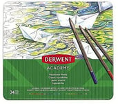 Derwent 2301942 Academy Watercolour Colouring Pencils Set Of 24 High Quality Mu