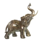 Alexandra House Living Figurine décorative dorée en Plastique éléphant 18 x 34 x 35 cm