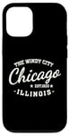 Coque pour iPhone 12/12 Pro Vintage Retro Love Chicago Illinois Windy City est une ville créée en 1833