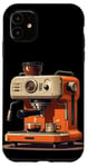 Coque pour iPhone 11 Costume professionnel de machine à café grain à tasse