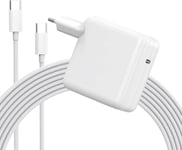 USB C 70W GaN Chargeur pour MacBook Air Ordinateur Portable avec MacBook Pro 13 14 15 16 inch 2024 2023 2022 2021 2020, M1 M2 M3, ipad Pro, 2M USB-C Câble