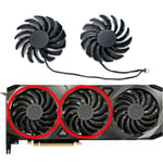 Ventilateur de remplacement de carte de fouille,gelée GeForce RTX3060 3060ti 3070 3070ti 3080 3080ti 3090 VENTUS 3X OC Wasushi,PLD09210S12HH - Type middle left fan