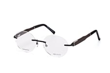 WOOD FELLAS Thalkirchen II 10924 blk/ebony, including lenses, ROUND Glasses, UNISEX