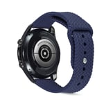 Samsung Galaxy Watch4 Classic 46mm/42mm/Galaxy Watch4 44mm/40mm - Silikonrem vävd design 20mm - Mörkblå